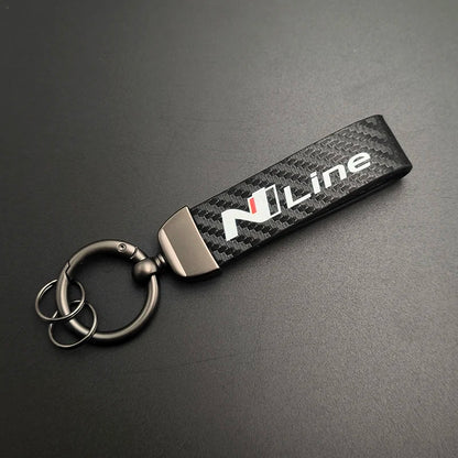 Hyundai N Line Carbon Fiber Keychain