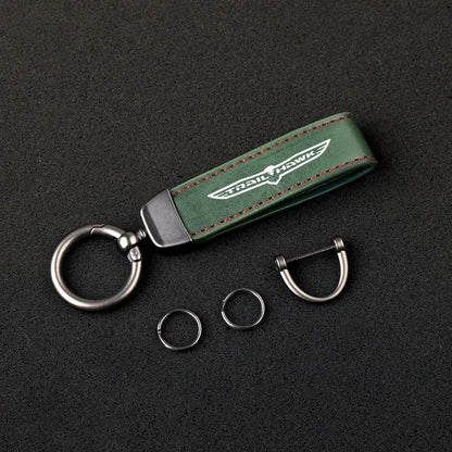 Jeep Trailhawk Leather Keychain