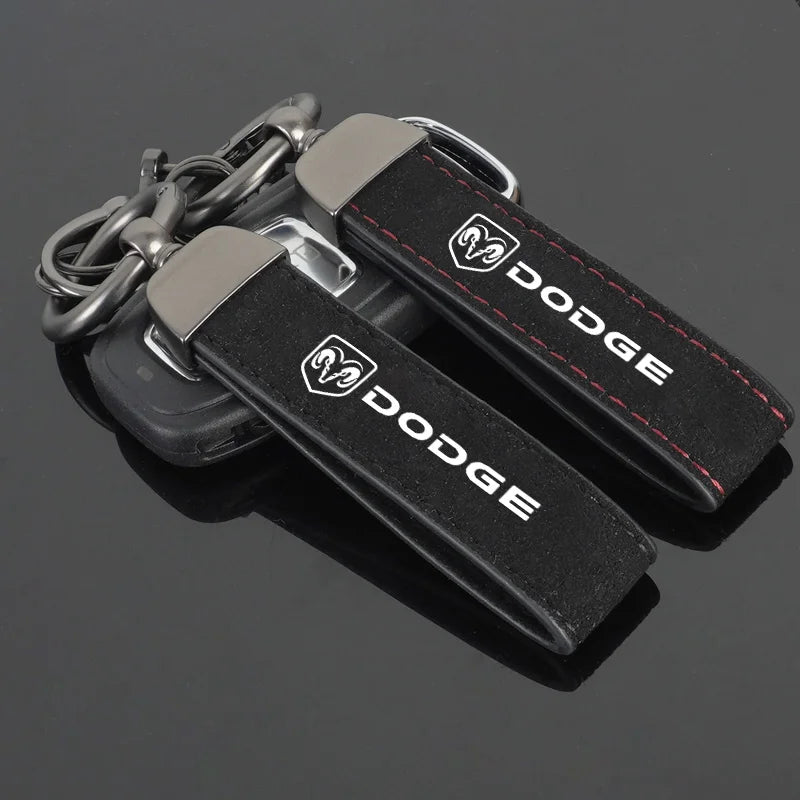 Dodge Leather Keychain