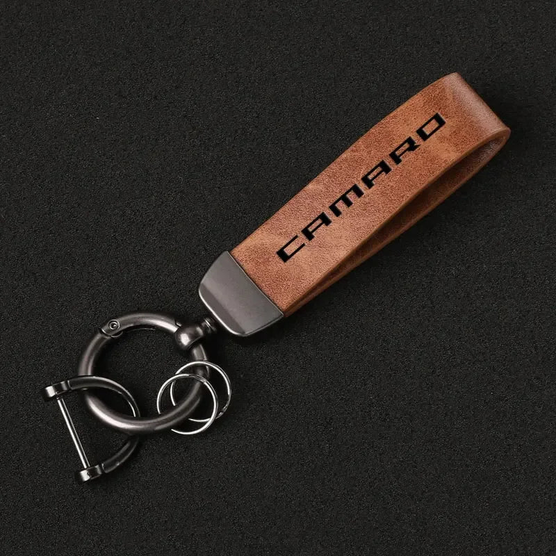 Chevrolet Camaro Leather Keychain