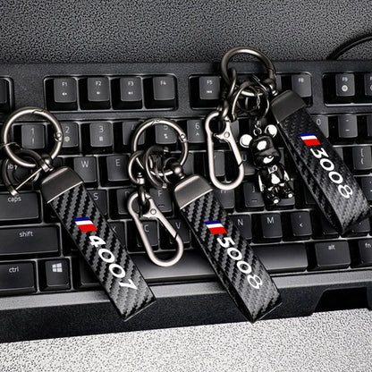 Peugeot Carbon Fiber Keychain