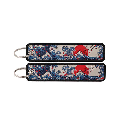 Japanese Waves Keychain