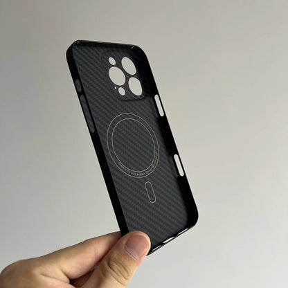 Luxury Hard Carbon Fiber Magsafe IPhone Case