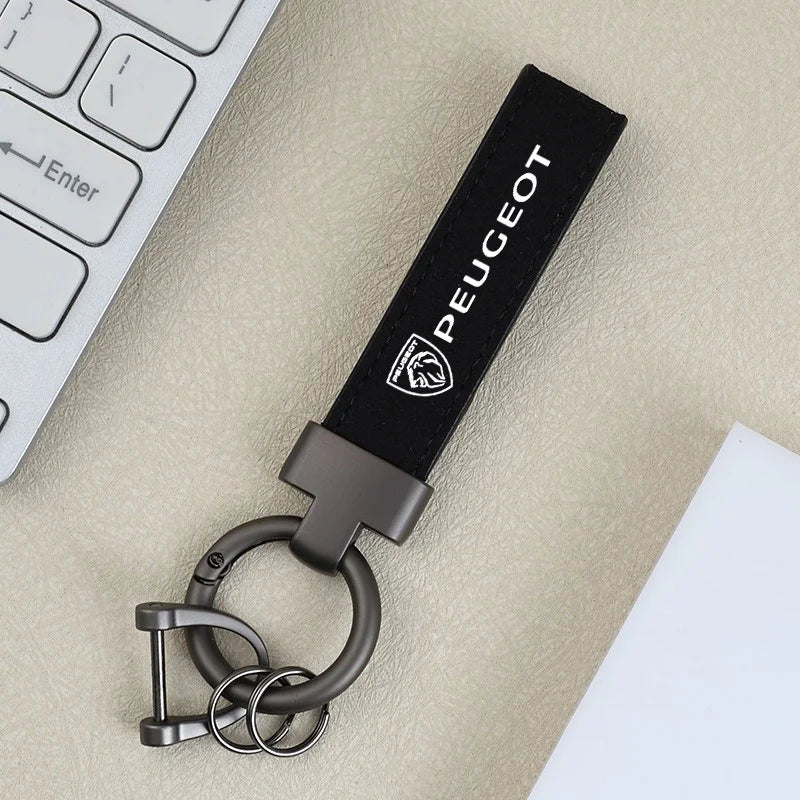 Peugeot Leather Keychain