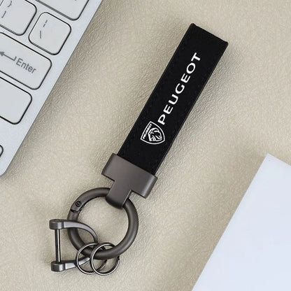 Peugeot Leather Keychain