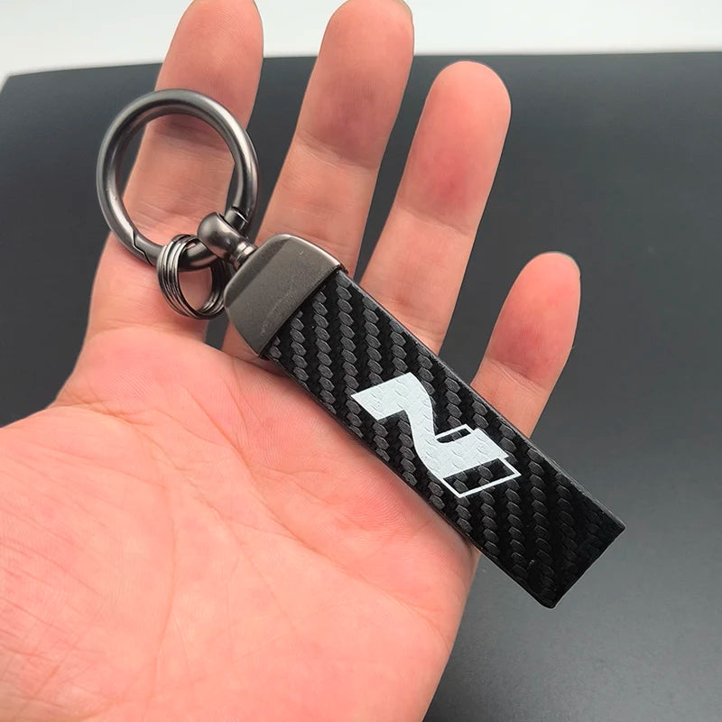 Hyundai N Line Carbon Fiber Keychain