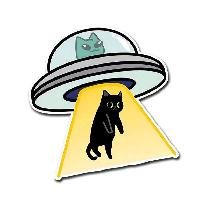 Cat UFO Sticker