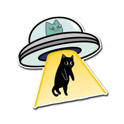 Cat UFO Sticker