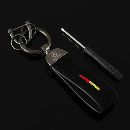 Mercedes Benz Leather Keychain