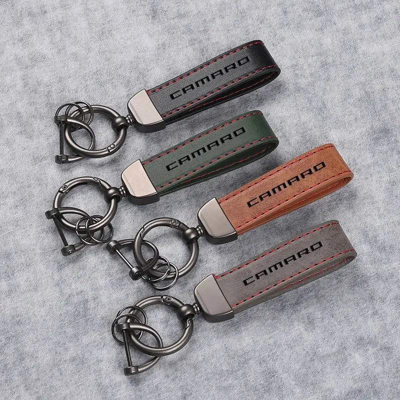 Chevrolet Camaro Leather Keychain