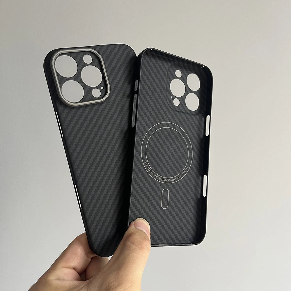 Luxury Hard Carbon Fiber Magsafe IPhone Case