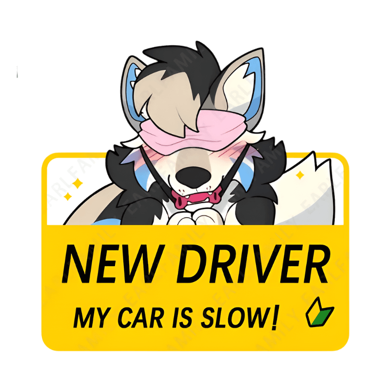 Shy Furry Warning Sticker