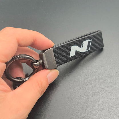Hyundai N Line Carbon Fiber Keychain