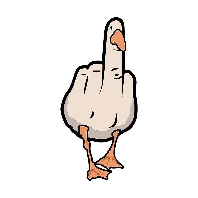 Middle Finger Duck Sticker