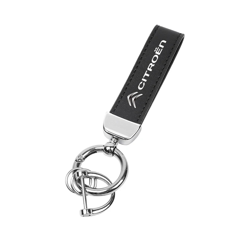 Citroën Leather & Carbon Fiber Keychain