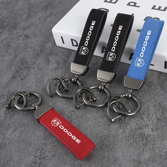 Dodge Leather Keychain