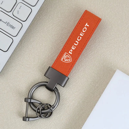Peugeot Leather Keychain