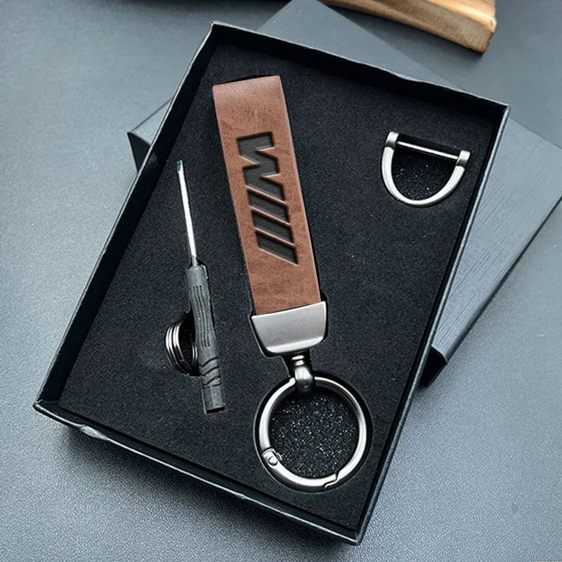 BMW M Luxury Leather Keychain