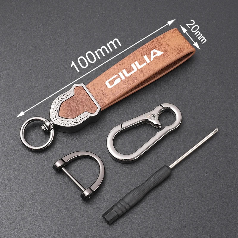 Alfa Romeo Giulia Leather Keychain
