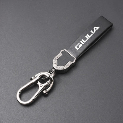 Alfa Romeo Giulia Leather Keychain