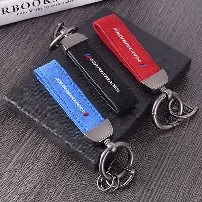 BMW Leather Keychain