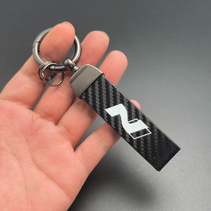 Hyundai N Line Carbon Fiber Keychain
