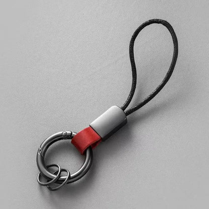 Alloy Leather Keychain