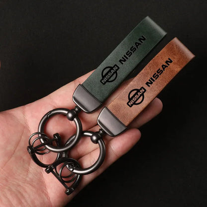 Nissan Leather Keychain