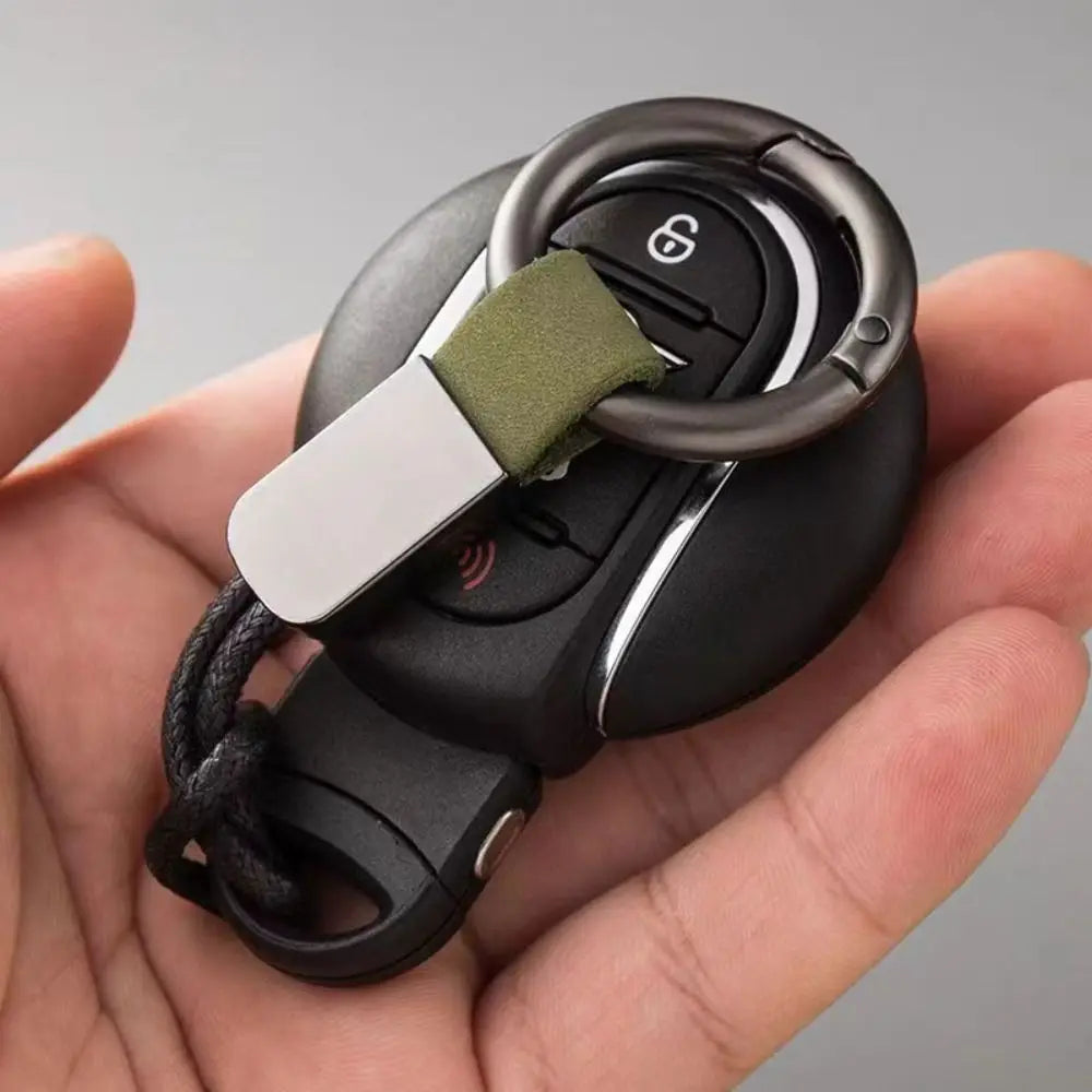 Alloy Leather Keychain