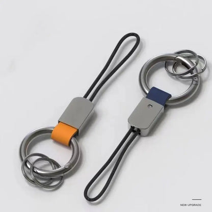 Alloy Leather Keychain