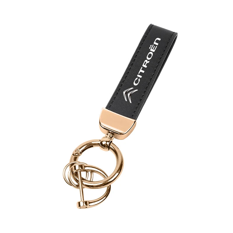 Citroën Leather & Carbon Fiber Keychain