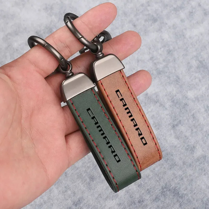 Chevrolet Camaro Leather Keychain