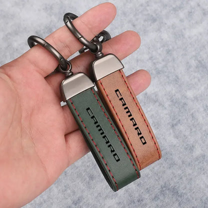 Chevrolet Camaro Leather Keychain