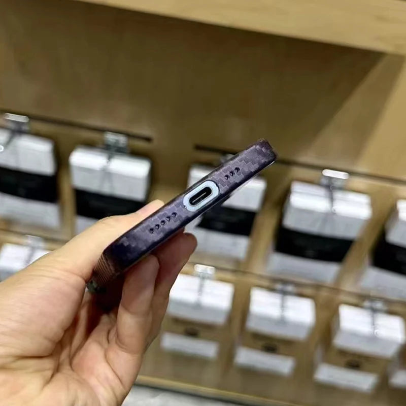 Luxury Carbon Fiber Magsafe IPhone Case