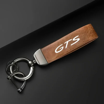 Porsche GTS Leather Keychain