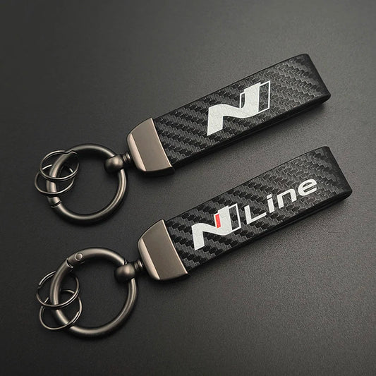 Hyundai N Line Carbon Fiber Keychain