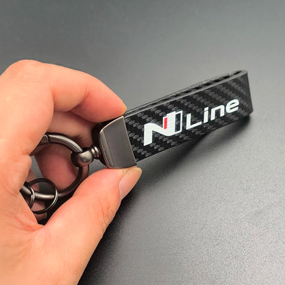 Hyundai N Line Carbon Fiber Keychain