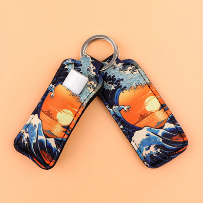 Japanese Waves Keychain