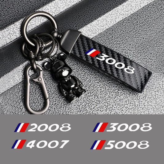 Peugeot Carbon Fiber Keychain