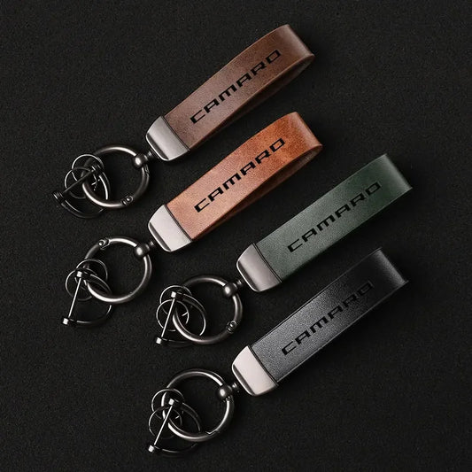 Chevrolet Camaro Leather Keychain