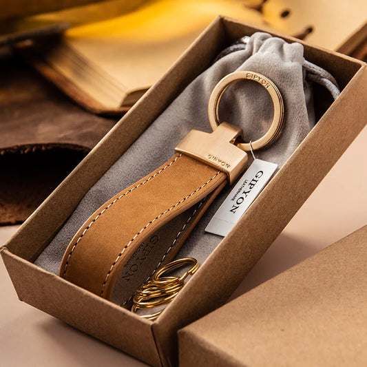 Cow Leather Keychain