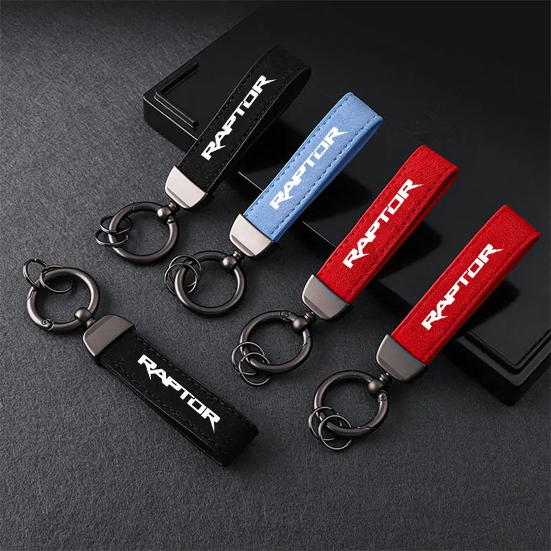 Raptor Leather Keychain