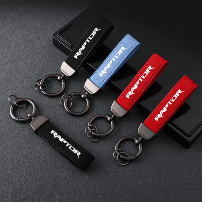 Raptor Leather Keychain