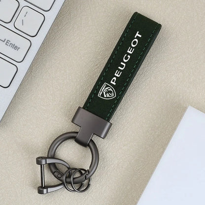 Peugeot Leather Keychain