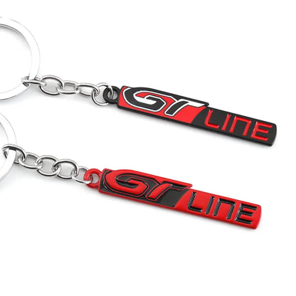 Kia & Peugeot GT Metal Keychain