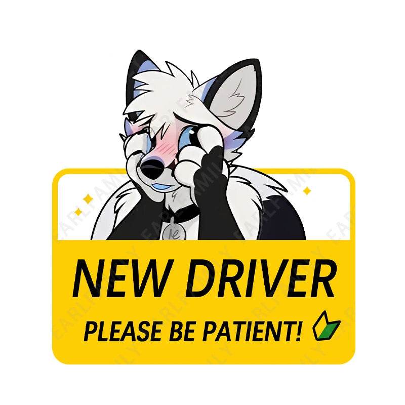 Shy Furry Warning Sticker
