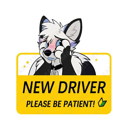 Shy Furry Warning Sticker