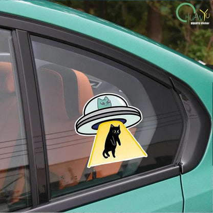 Cat UFO Sticker