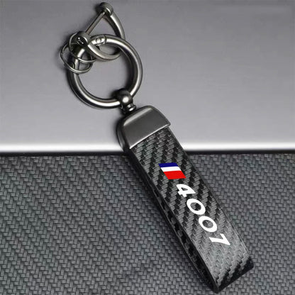 Peugeot Carbon Fiber Keychain
