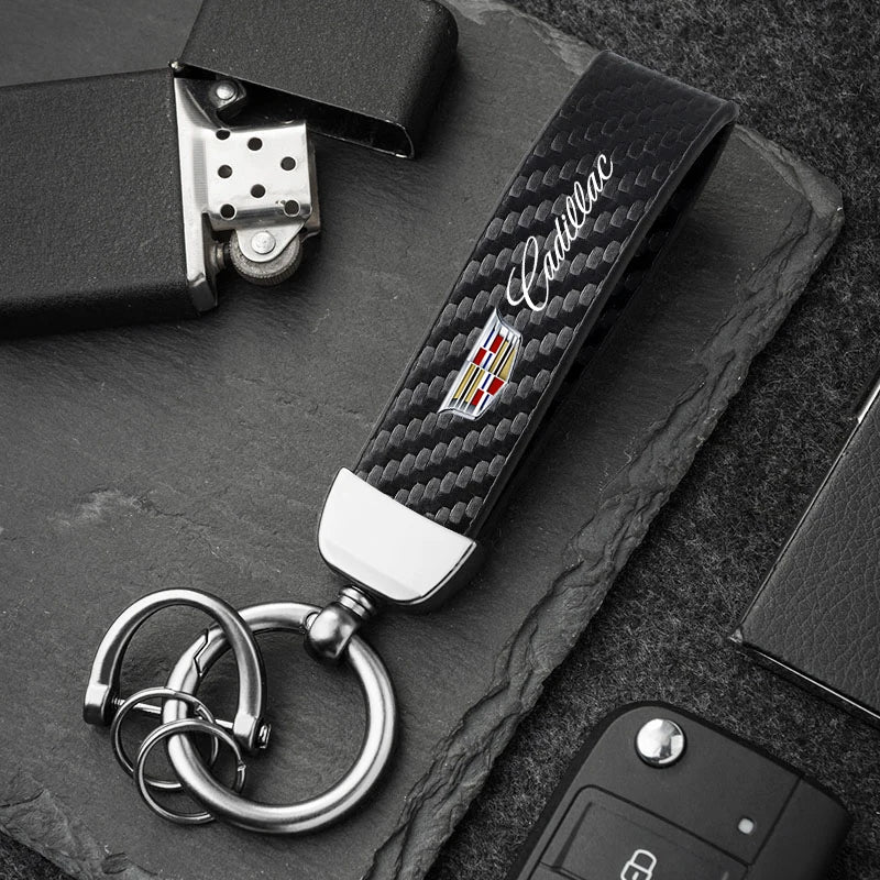 Cadillac Carbon Fiber Keychain